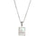 Simple Style Letter Square Stainless Steel Inlay Shell Pendant Necklace