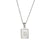 Simple Style Letter Square Stainless Steel Inlay Shell Pendant Necklace