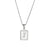 Simple Style Letter Square Stainless Steel Inlay Shell Pendant Necklace