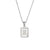 Simple Style Letter Square Stainless Steel Inlay Shell Pendant Necklace