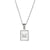 Simple Style Letter Square Stainless Steel Inlay Shell Pendant Necklace