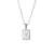 Simple Style Letter Square Stainless Steel Inlay Shell Pendant Necklace