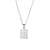 Simple Style Letter Square Stainless Steel Inlay Shell Pendant Necklace