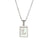 Simple Style Letter Square Stainless Steel Inlay Shell Pendant Necklace