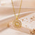 Simple Style Letter Stainless Steel Copper Plating Inlay Artificial Diamond 18k Gold Plated Pendant Necklace