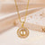 Simple Style Letter Stainless Steel Copper Plating Inlay Artificial Diamond 18k Gold Plated Pendant Necklace