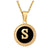 Simple Style Letter Stainless Steel Inlay Shell Pendant Necklace