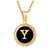 Simple Style Letter Stainless Steel Inlay Shell Pendant Necklace