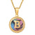 Simple Style Letter Stainless Steel Inlay Shell Pendant Necklace