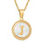 Simple Style Letter Stainless Steel Inlay Shell Pendant Necklace