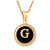 Simple Style Letter Stainless Steel Inlay Shell Pendant Necklace