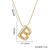 Simple Style Letter Stainless Steel Plating 18k Gold Plated Necklace