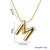 Simple Style Letter Stainless Steel Plating 18k Gold Plated Necklace