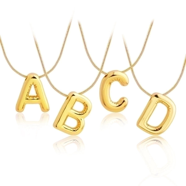 Minimalist Letter Titanium Steel 18K Gold Plated Plating Necklace