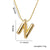 Simple Style Letter Stainless Steel Plating 18k Gold Plated Necklace