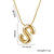 Simple Style Letter Stainless Steel Plating 18k Gold Plated Necklace