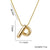 Simple Style Letter Stainless Steel Plating 18k Gold Plated Necklace