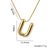 Simple Style Letter Stainless Steel Plating 18k Gold Plated Necklace