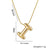 Simple Style Letter Stainless Steel Plating 18k Gold Plated Necklace