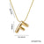 Simple Style Letter Stainless Steel Plating 18k Gold Plated Necklace