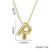 Simple Style Letter Stainless Steel Plating 18k Gold Plated Necklace