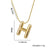 Simple Style Letter Stainless Steel Plating 18k Gold Plated Necklace