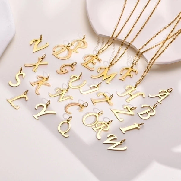 Minimalist Letter 201 Stainless Steel Gold Plated Plating Stainless Steel Necklaces