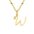 Simple Style Letter Stainless Steel Plating Gold Plated Pendant Necklace