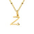 Simple Style Letter Stainless Steel Plating Gold Plated Pendant Necklace