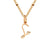 Simple Style Letter Stainless Steel Plating Gold Plated Pendant Necklace