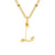 Simple Style Letter Stainless Steel Plating Gold Plated Pendant Necklace