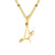 Simple Style Letter Stainless Steel Plating Gold Plated Pendant Necklace