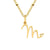 Simple Style Letter Stainless Steel Plating Gold Plated Pendant Necklace