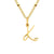 Simple Style Letter Stainless Steel Plating Gold Plated Pendant Necklace