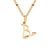 Simple Style Letter Stainless Steel Plating Gold Plated Pendant Necklace