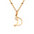 Simple Style Letter Stainless Steel Plating Gold Plated Pendant Necklace