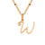 Simple Style Letter Stainless Steel Plating Gold Plated Pendant Necklace