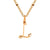 Simple Style Letter Stainless Steel Plating Gold Plated Pendant Necklace