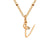 Simple Style Letter Stainless Steel Plating Gold Plated Pendant Necklace