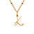 Simple Style Letter Stainless Steel Plating Gold Plated Pendant Necklace