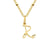 Simple Style Letter Stainless Steel Plating Gold Plated Pendant Necklace