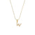 Simple Style Letter Stainless Steel Plating Inlaid Pearls Pearl Gold Plated Necklace