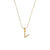 Simple Style Letter Stainless Steel Plating Inlaid Pearls Pearl Gold Plated Necklace