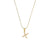 Simple Style Letter Stainless Steel Plating Inlaid Pearls Pearl Gold Plated Necklace