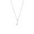 Simple Style Letter Stainless Steel Plating Inlay Zircon White Gold Plated Gold Plated Pendant Necklace