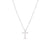 Simple Style Letter Stainless Steel Plating Inlay Zircon White Gold Plated Gold Plated Pendant Necklace