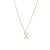 Simple Style Letter Stainless Steel Plating Inlay Zircon White Gold Plated Gold Plated Pendant Necklace