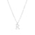 Simple Style Letter Stainless Steel Plating Inlay Zircon White Gold Plated Gold Plated Pendant Necklace