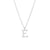 Simple Style Letter Stainless Steel Plating Inlay Zircon White Gold Plated Gold Plated Pendant Necklace