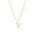 Simple Style Letter Stainless Steel Plating Inlay Zircon White Gold Plated Gold Plated Pendant Necklace